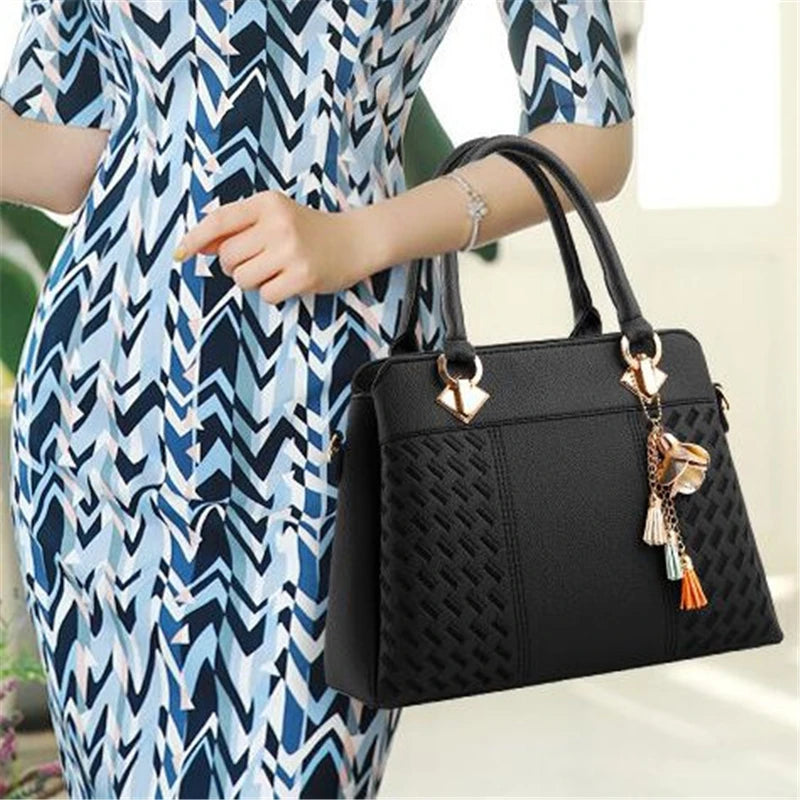 Gusure Luxury Embroidered Handbag – Women's Large Capacity Shoulder & Crossbody Bag with Tassel