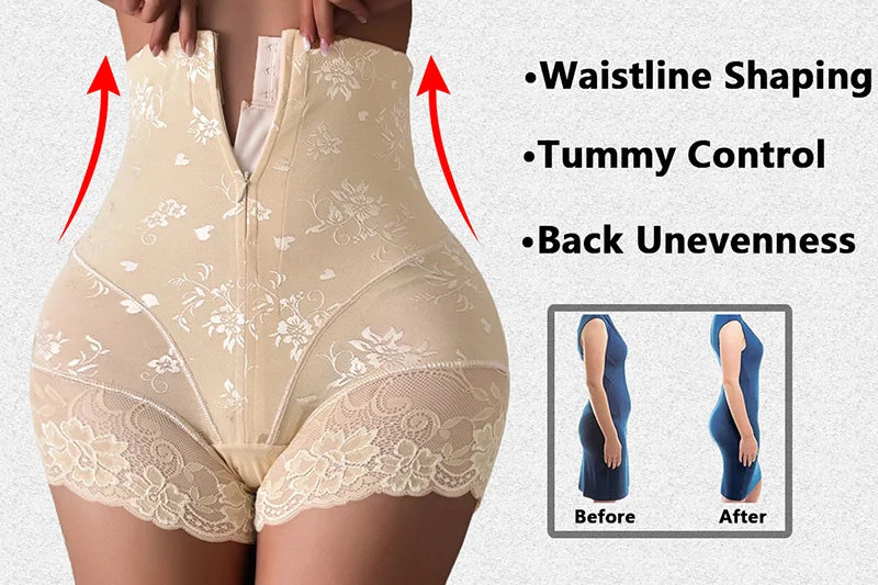 Short & Impactful > YBFDO Women's High Waist Shaper Shorts with Front Zipper | Tummy Control Shapewear