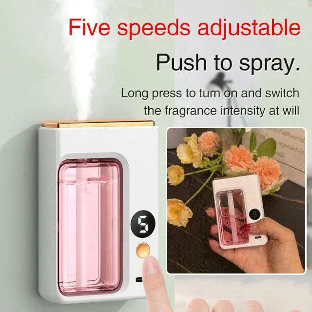 Difusor de Aromaterapia Automático – Névoa Fria com Visor Digital, 5 Modos, Umidificador de Óleo Essencial para Casa, Quarto e Banheiro"