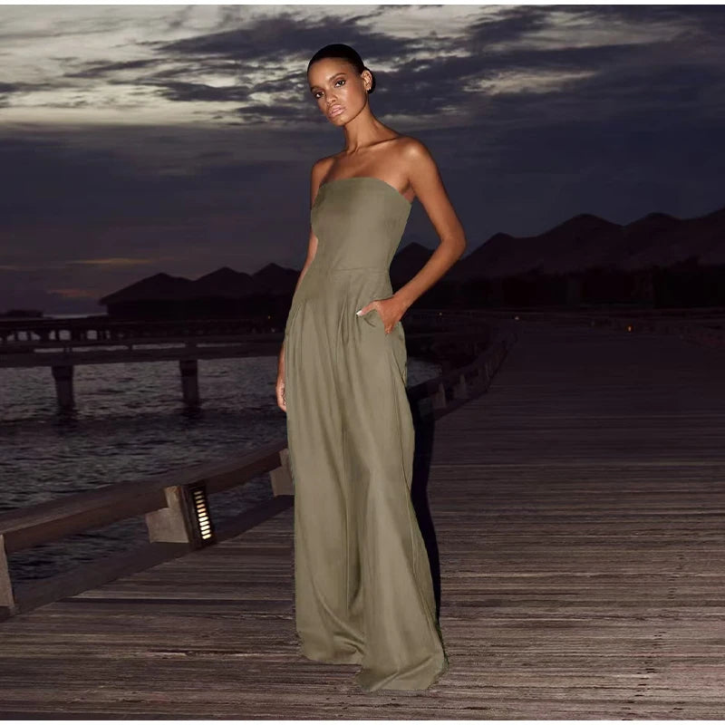 com Foco no Estilo e Praticidade: 💃 "Jumpsuit Feminino Off-Shoulder + Pernas Largas – Ideal para Looks Sensuais e Confortáveis