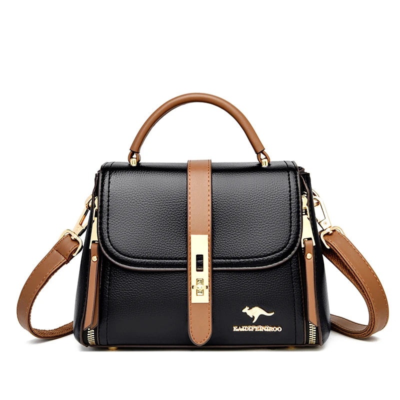 Genuine Leather Designer Shoulder Bag – Luxury Crossbody Tote for Women