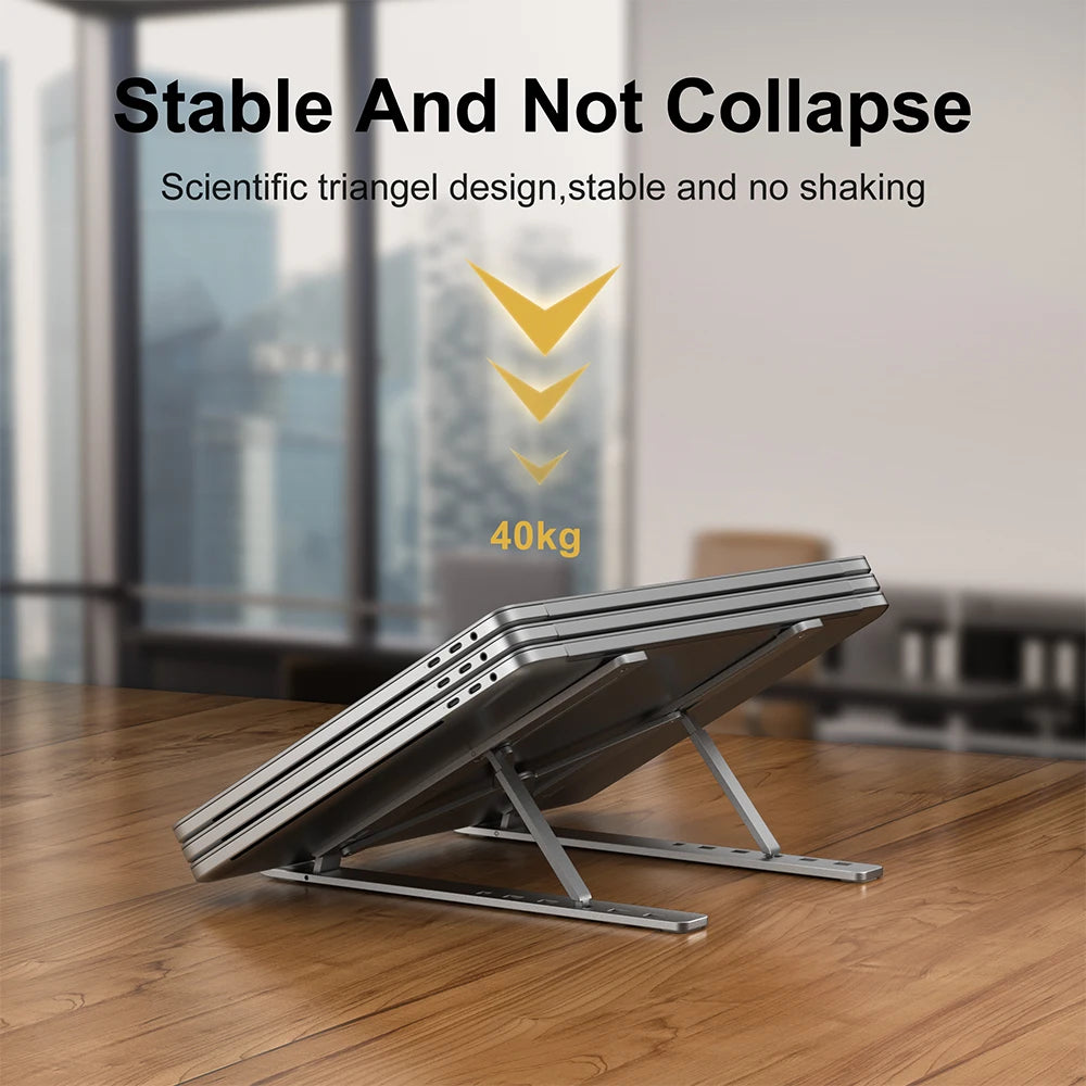 Portable Laptop Stand Aluminum Notebook Support Computer Bracket Macbook Air Pro Holder Accessories Foldable Lap Top Base For Pcxxxx