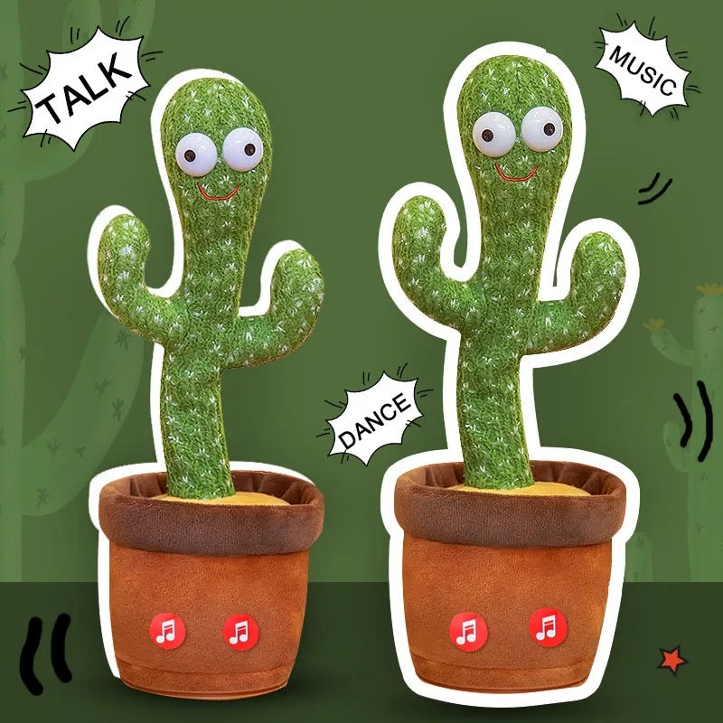 Cactus Dançante e Falante - Brinquedo Interativo que Canta, Repete Voz e Brilha