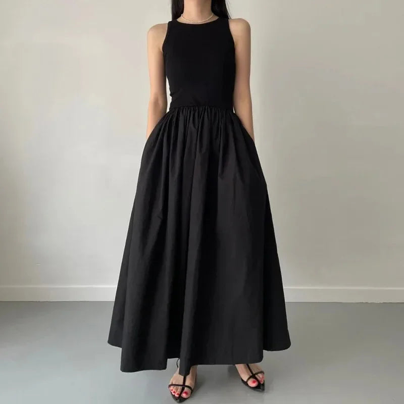 Vestido Longo Preto Feminino – Elegante, Simples e Ideal para o Verão