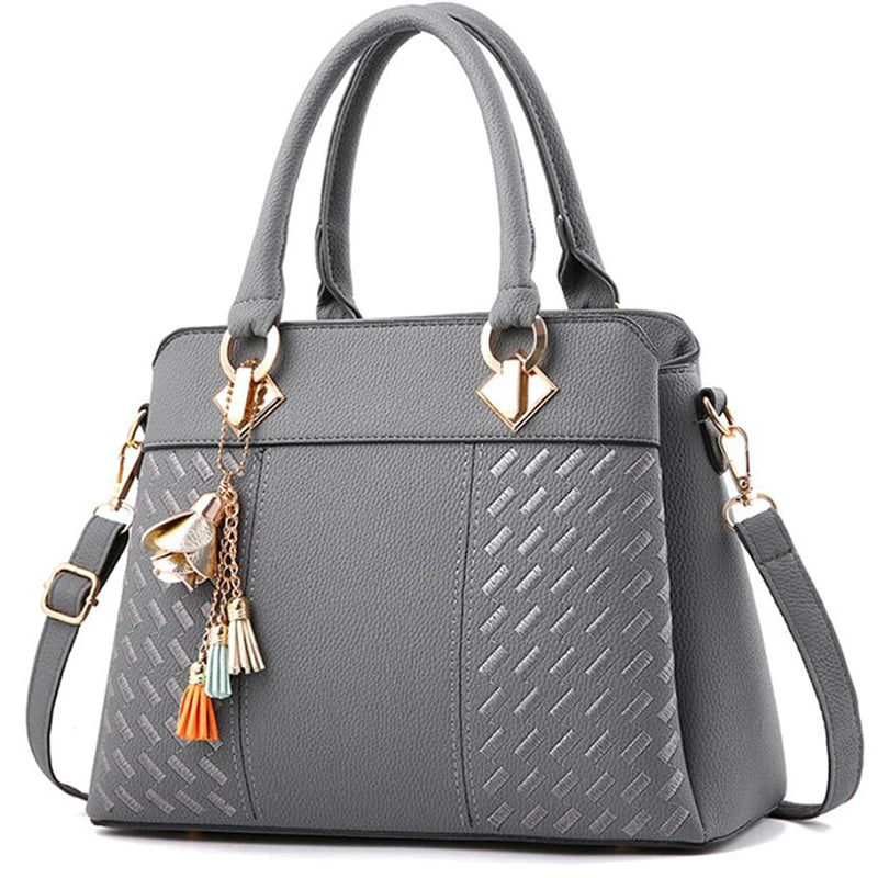 Gusure Luxury Embroidered Handbag – Women's Large Capacity Shoulder & Crossbody Bag with Tassel