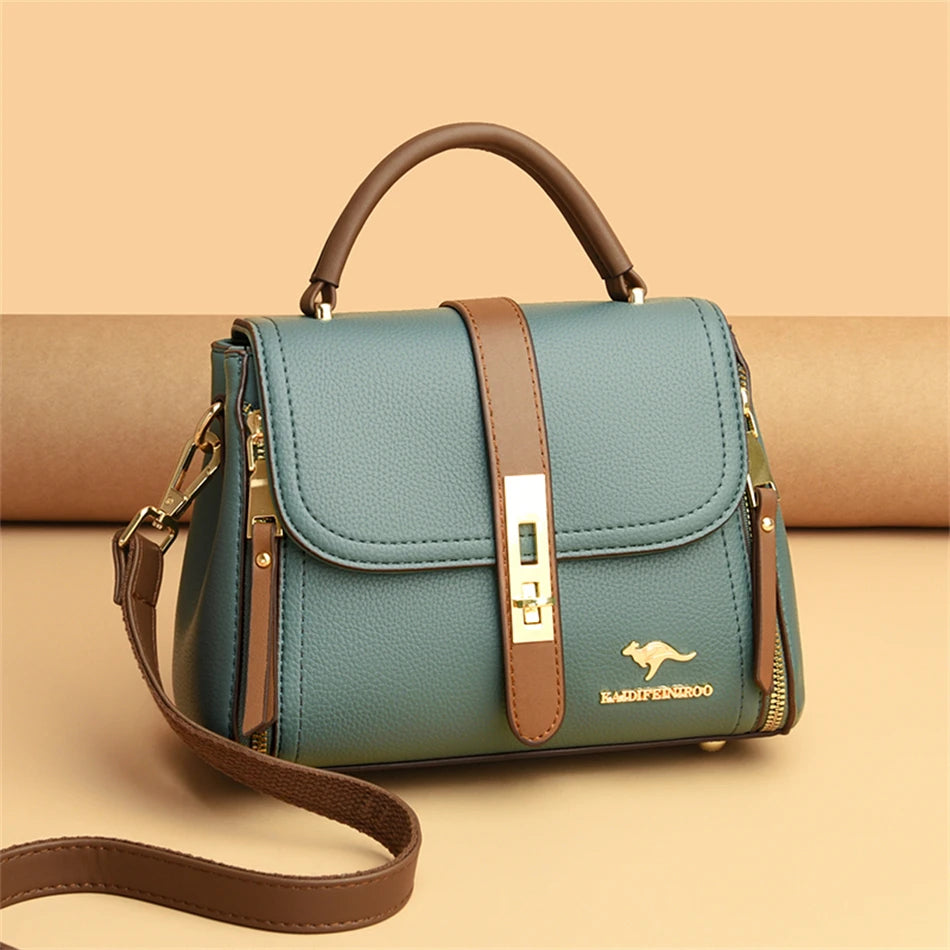 Genuine Leather Designer Shoulder Bag – Luxury Crossbody Tote for Women