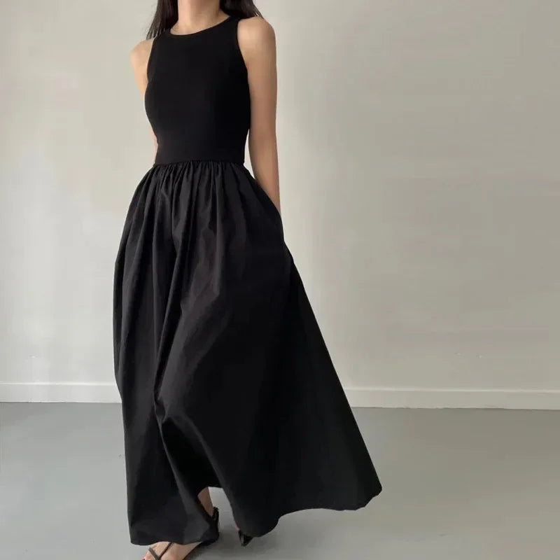 Vestido Longo Preto Feminino – Elegante, Simples e Ideal para o Verão