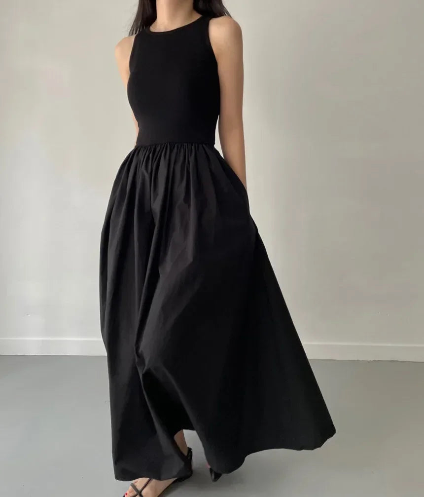 Vestido Longo Preto Feminino – Elegante, Simples e Ideal para o Verão