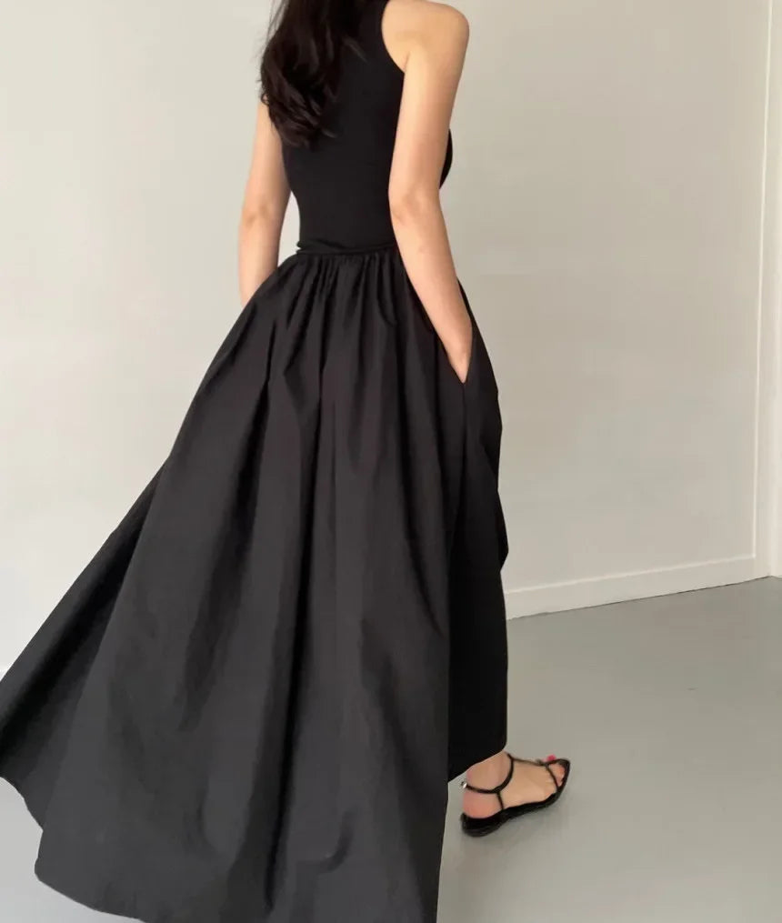 Vestido Longo Preto Feminino – Elegante, Simples e Ideal para o Verão