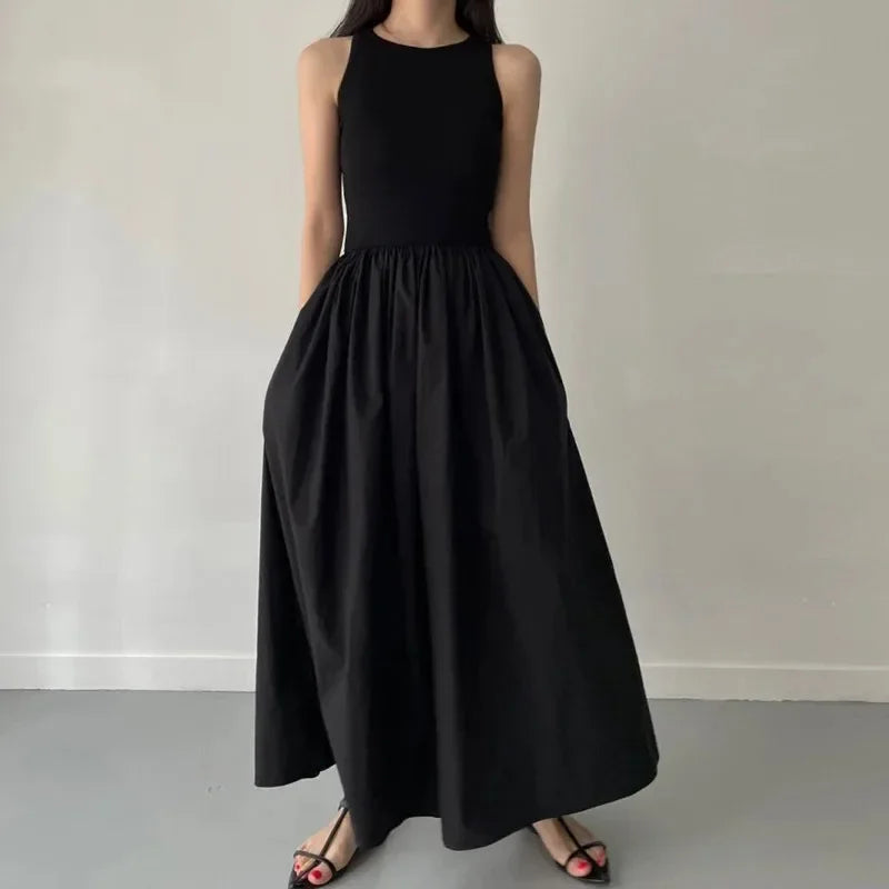 Vestido Longo Preto Feminino – Elegante, Simples e Ideal para o Verão