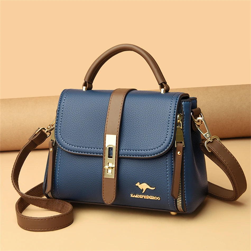 Genuine Leather Designer Shoulder Bag – Luxury Crossbody Tote for Women