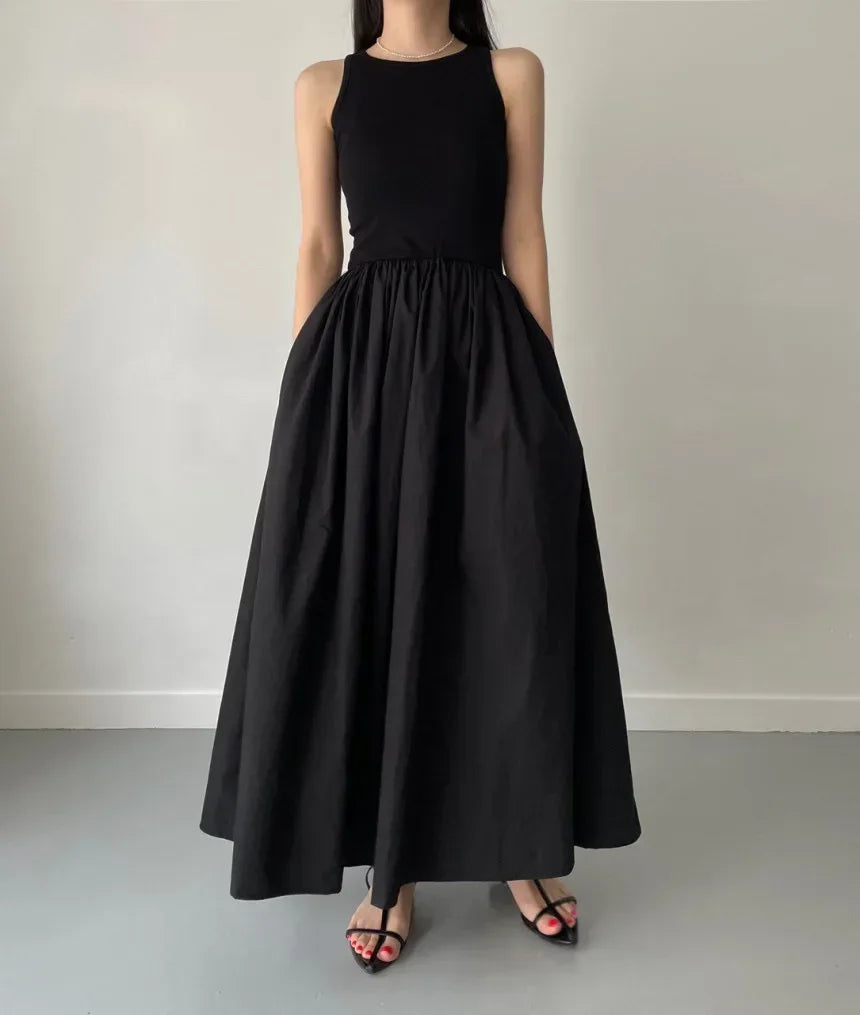 Vestido Longo Preto Feminino – Elegante, Simples e Ideal para o Verão