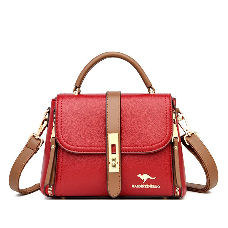 Genuine Leather Designer Shoulder Bag – Luxury Crossbody Tote for Women
