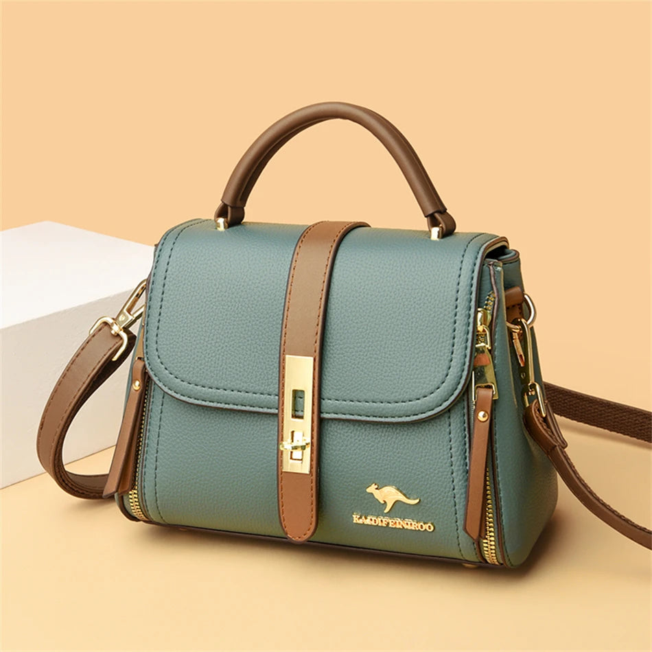 Genuine Leather Designer Shoulder Bag – Luxury Crossbody Tote for Women