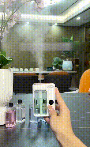 Difusor de Aromaterapia Automático – Névoa Fria com Visor Digital, 5 Modos, Umidificador de Óleo Essencial para Casa, Quarto e Banheiro"