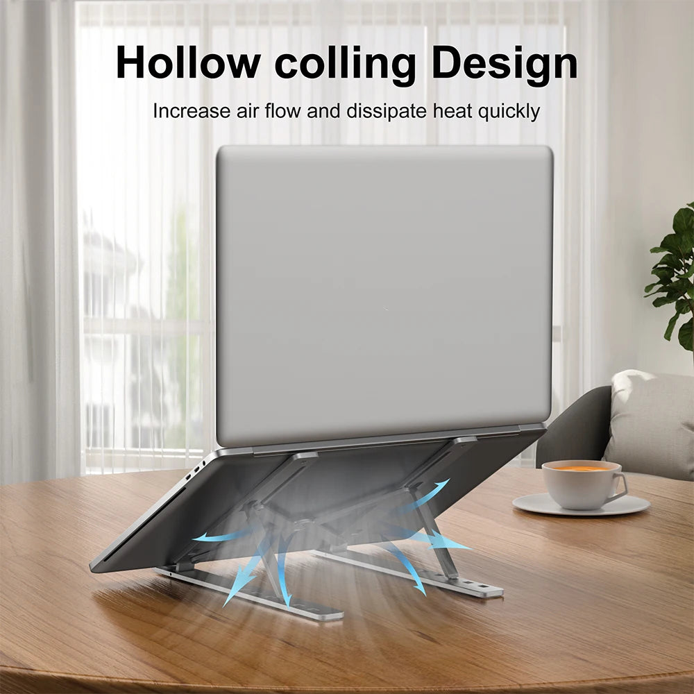 Portable Laptop Stand Aluminum Notebook Support Computer Bracket Macbook Air Pro Holder Accessories Foldable Lap Top Base For Pcxxxx