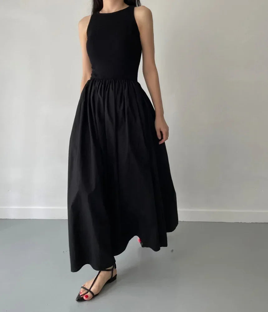 Vestido Longo Preto Feminino – Elegante, Simples e Ideal para o Verão