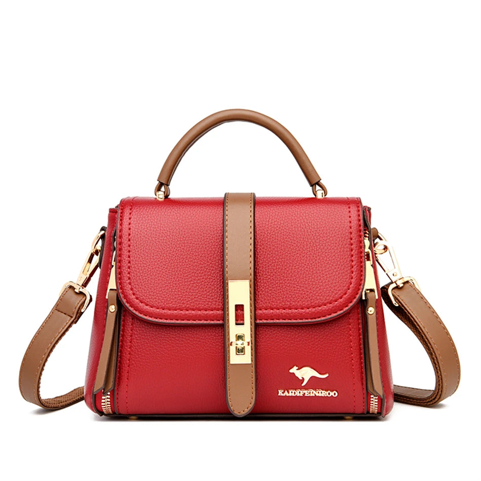 Genuine Leather Designer Shoulder Bag – Luxury Crossbody Tote for Women