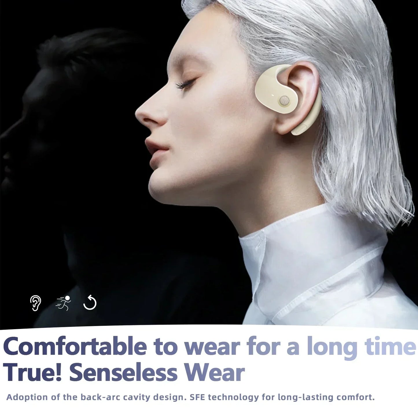 Original BY01 T26 Fones de Ouvido Sem Fio Bluetooth 5.3 OWS – Conecte-se à Liberdade do Som