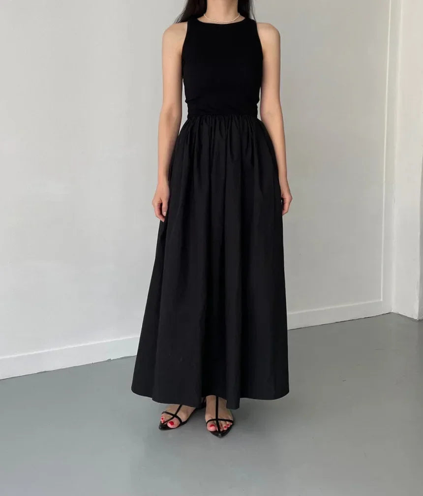 Vestido Longo Preto Feminino – Elegante, Simples e Ideal para o Verão