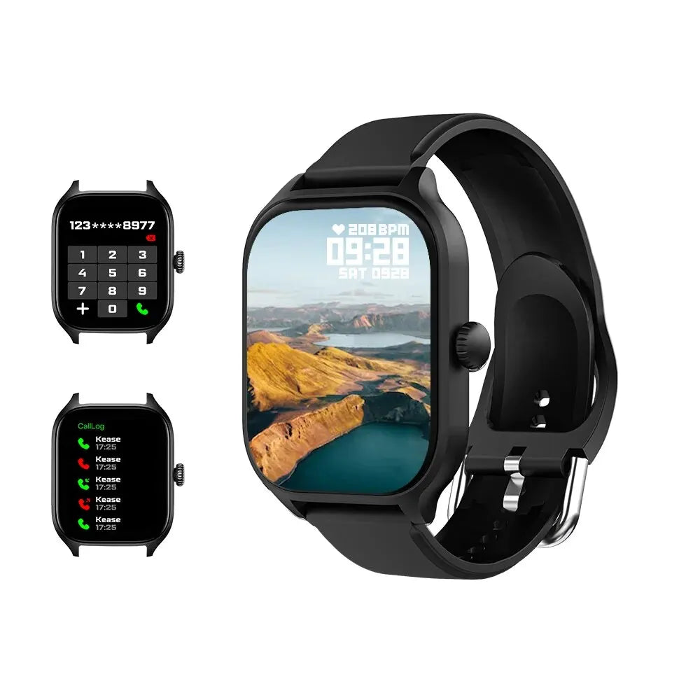 H9 Smart Watch – 2.01" HD Display, Bluetooth Calling, Message Preview, Sports Modes, DIY Dial & Weather for Men and Women