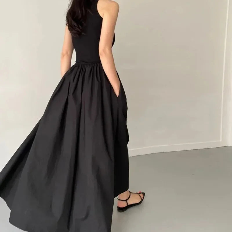 Vestido Longo Preto Feminino – Elegante, Simples e Ideal para o Verão