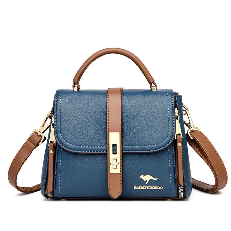 Genuine Leather Designer Shoulder Bag – Luxury Crossbody Tote for Women
