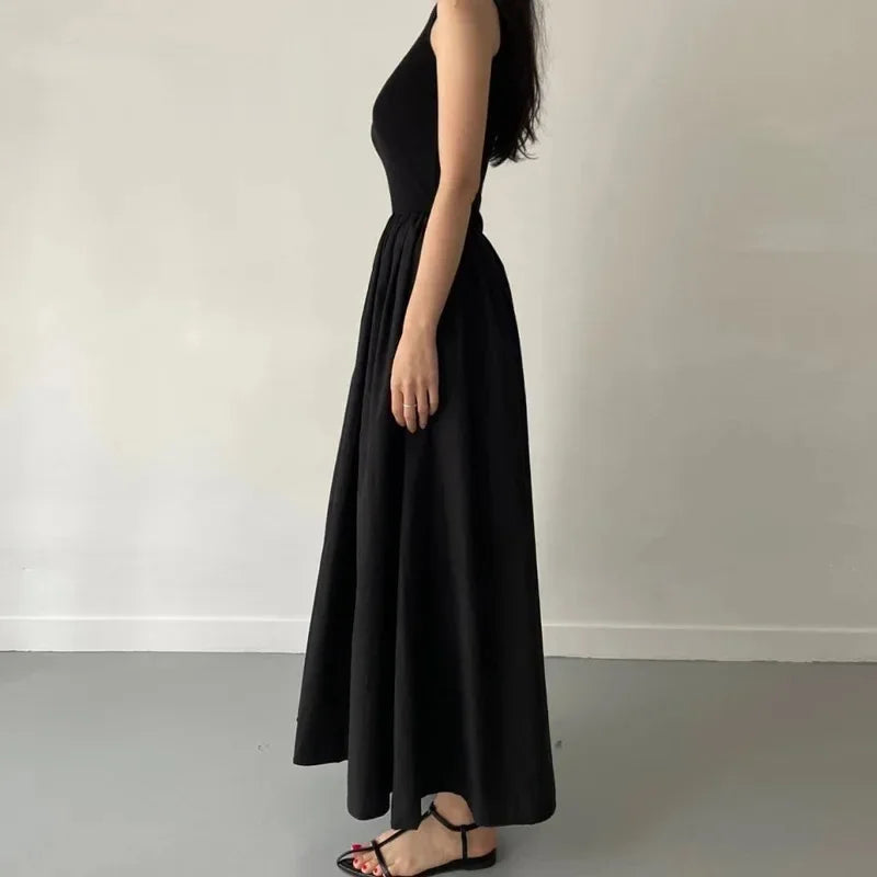 Vestido Longo Preto Feminino – Elegante, Simples e Ideal para o Verão