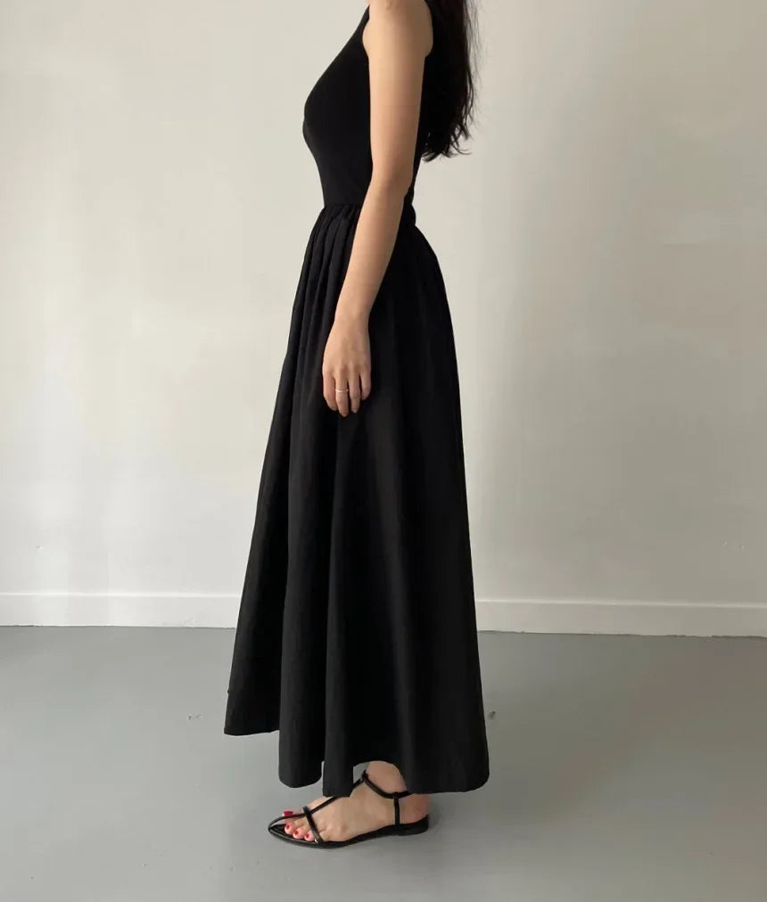 Vestido Longo Preto Feminino – Elegante, Simples e Ideal para o Verão