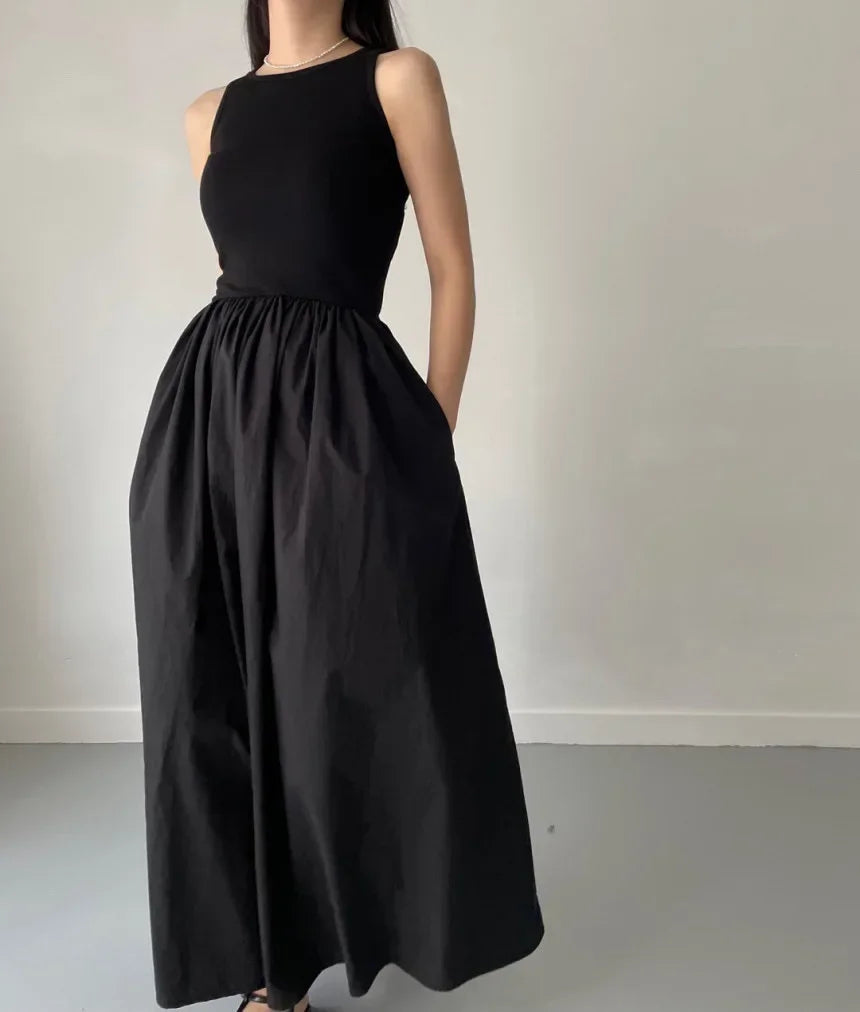 Vestido Longo Preto Feminino – Elegante, Simples e Ideal para o Verão