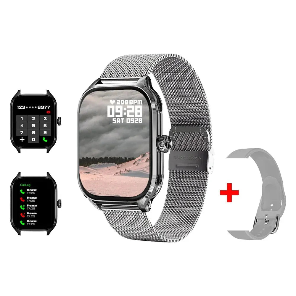 H9 Smart Watch – 2.01" HD Display, Bluetooth Calling, Message Preview, Sports Modes, DIY Dial & Weather for Men and Women