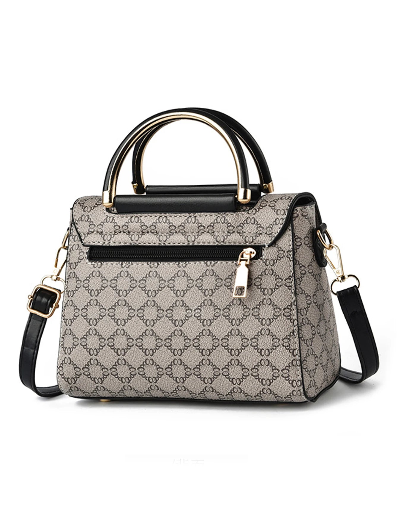 Fashionable Geometric Print Handbag – Elegant, Versatile Shoulder & Large Capacity Crossbody Bag