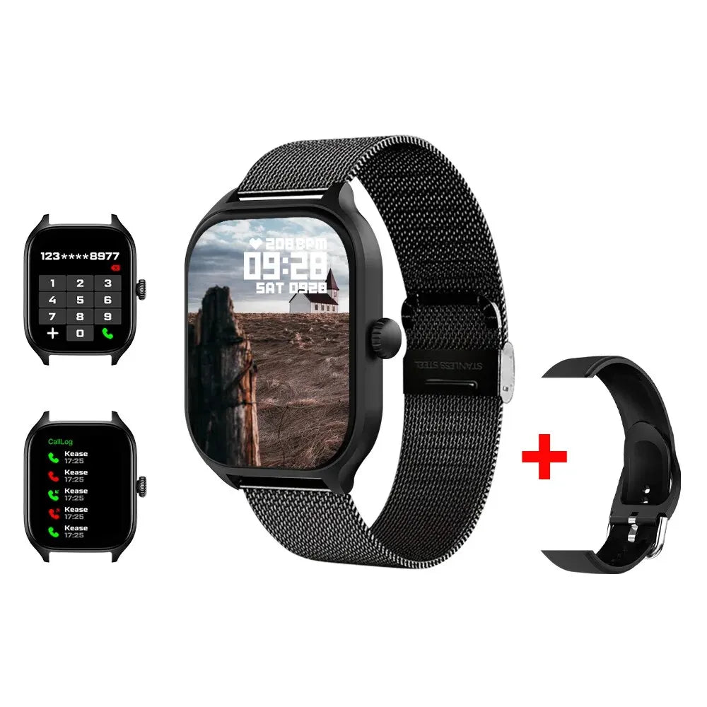 H9 Smart Watch – 2.01" HD Display, Bluetooth Calling, Message Preview, Sports Modes, DIY Dial & Weather for Men and Women