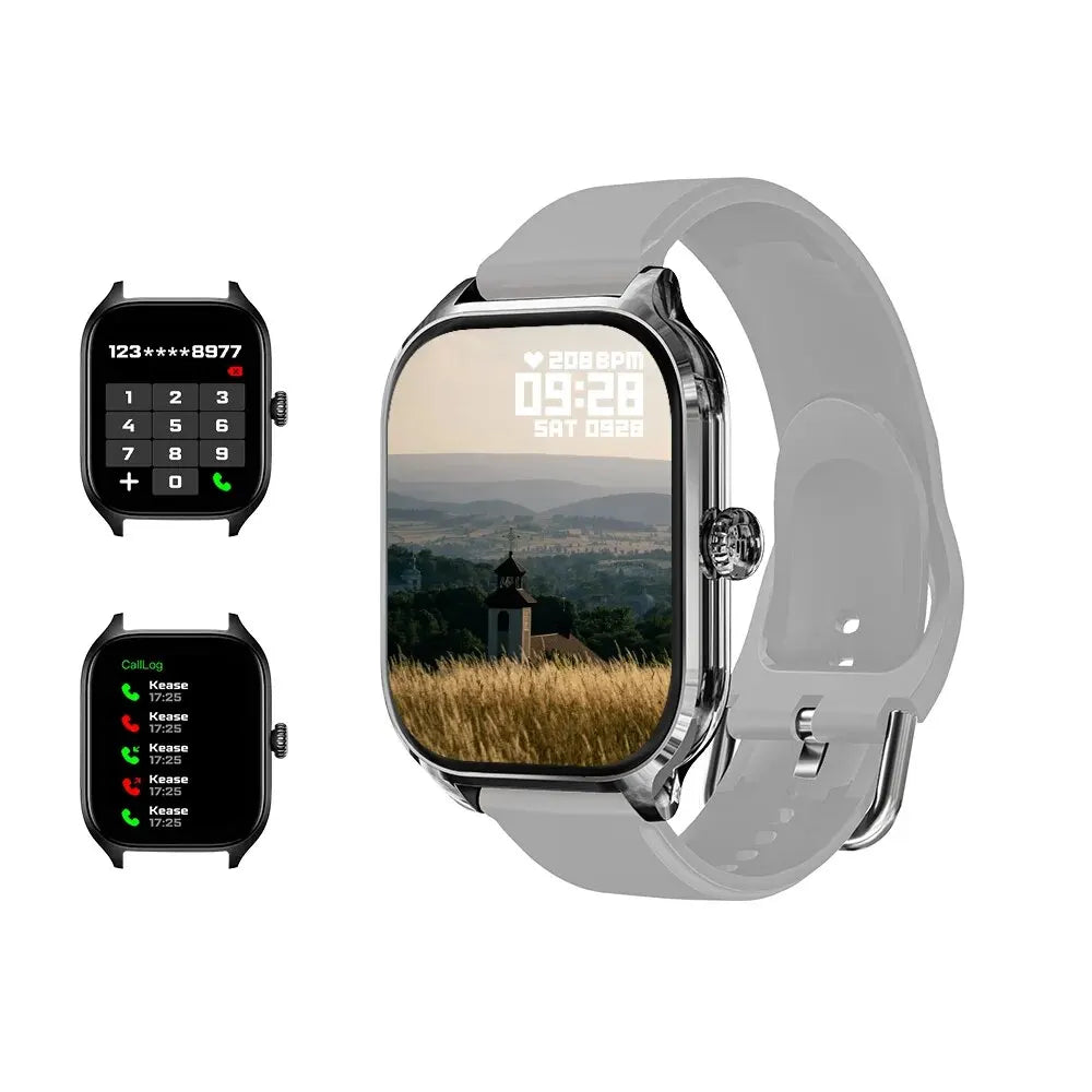 H9 Smart Watch – 2.01" HD Display, Bluetooth Calling, Message Preview, Sports Modes, DIY Dial & Weather for Men and Women