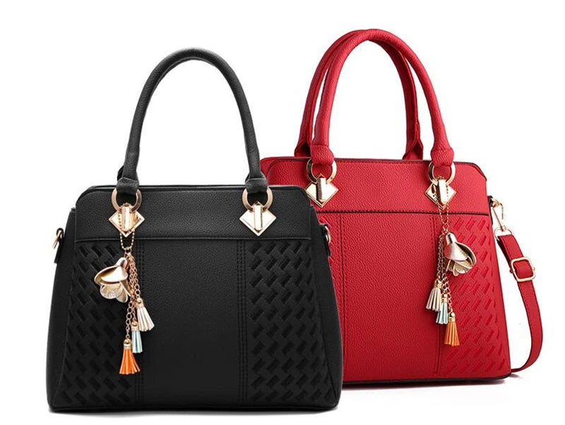 Gusure Luxury Embroidered Handbag – Women's Large Capacity Shoulder & Crossbody Bag with Tassel