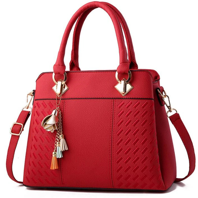 Gusure Luxury Embroidered Handbag – Women's Large Capacity Shoulder & Crossbody Bag with Tassel