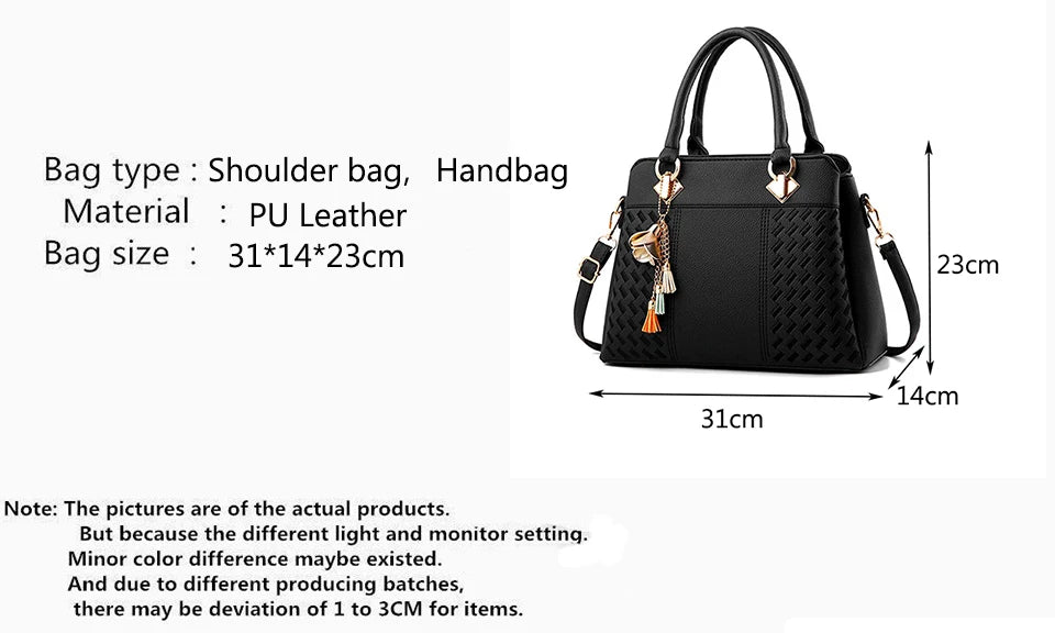 Gusure Luxury Embroidered Handbag – Women's Large Capacity Shoulder & Crossbody Bag with Tassel