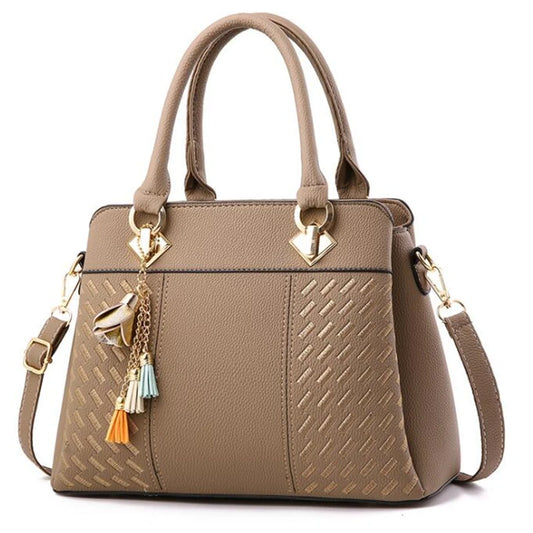 Gusure Luxury Embroidered Handbag – Women's Large Capacity Shoulder & Crossbody Bag with Tassel