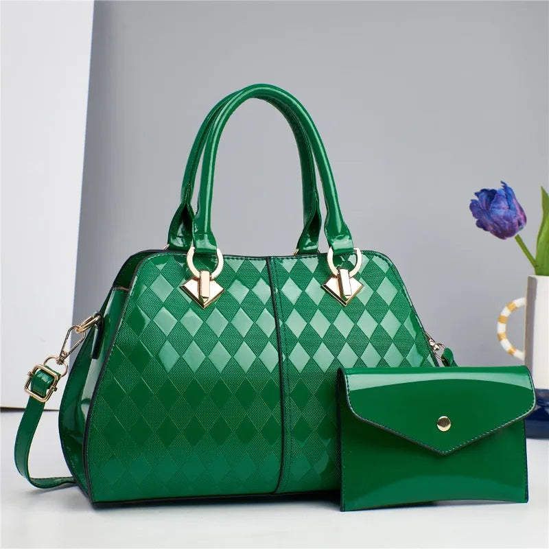Luxury Brand Designer Women's Handbag – Large Capacity Shoulder Bag with Classic Diamond Pattern