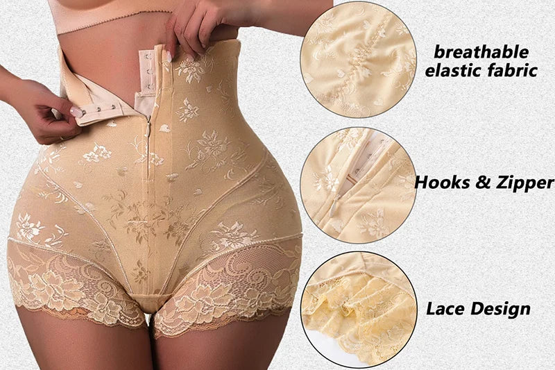 Short & Impactful   > YBFDO Women's High Waist Shaper Shorts with Front Zipper | Tummy Control Shapewear