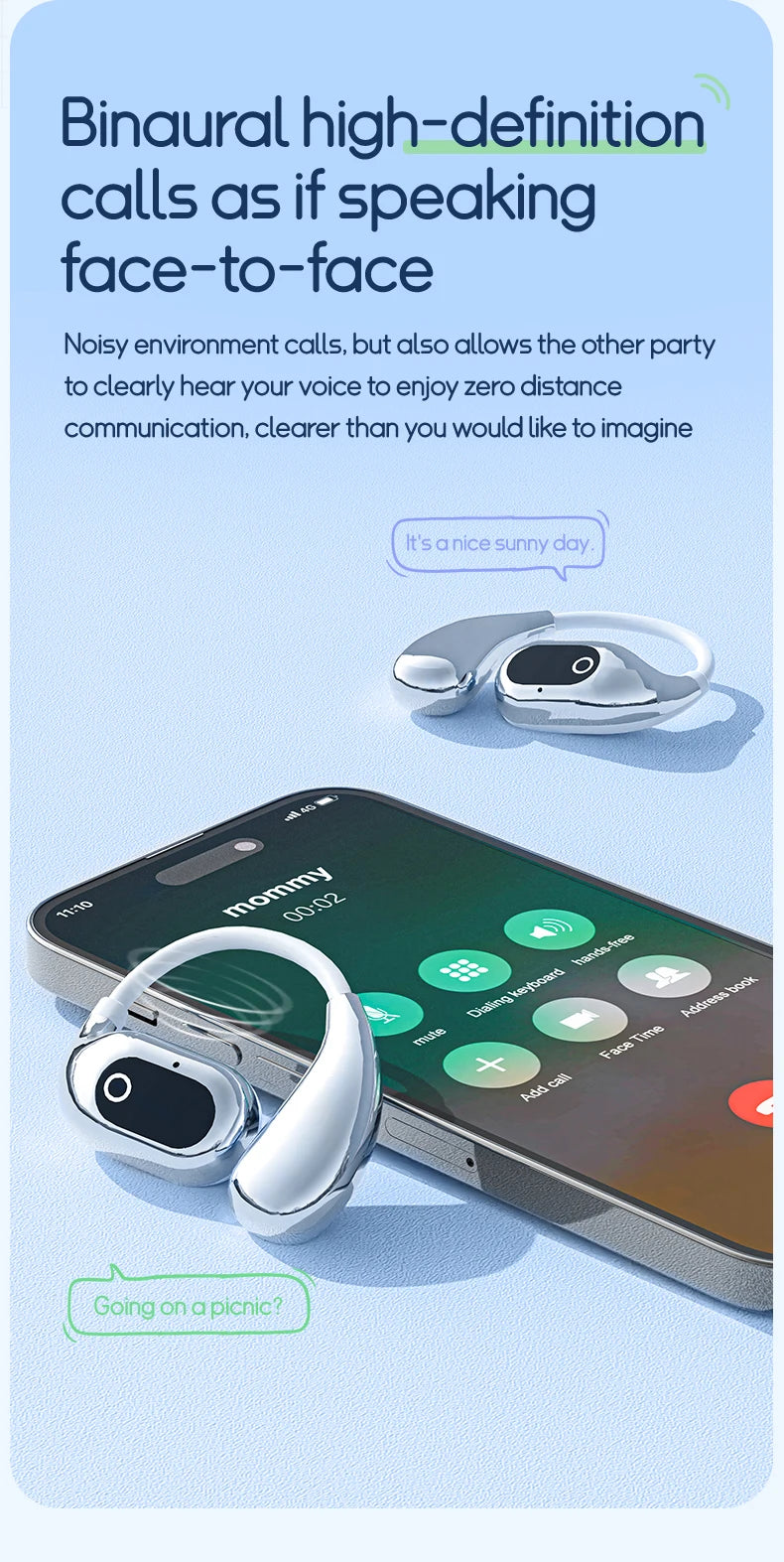 AI Two-Way Real-Time Translator Earbuds – Wireless Bluetooth 5.3 Smart Voice Headphones with 144 Languages & Accents for Travel, Business, and Global Communication