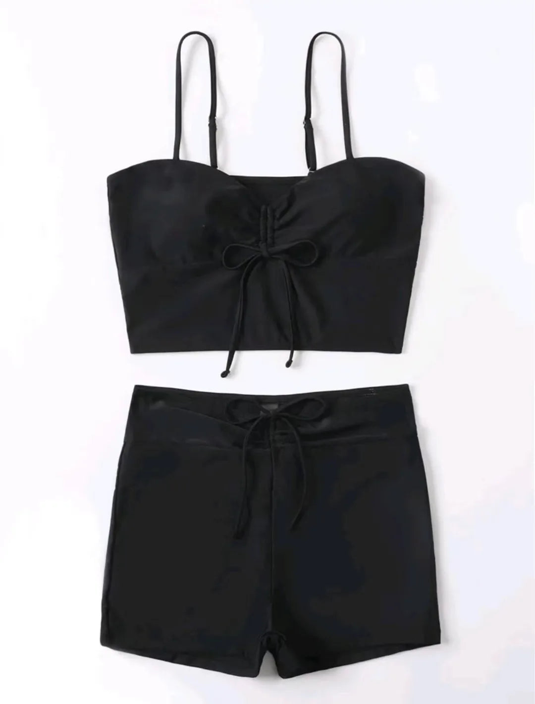 Women's 2025 Stylish Drawstring Swimsuit – High Waist Two-Piece