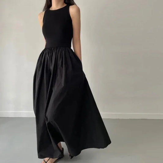 Vestido Longo Preto Feminino – Elegante, Simples e Ideal para o Verão