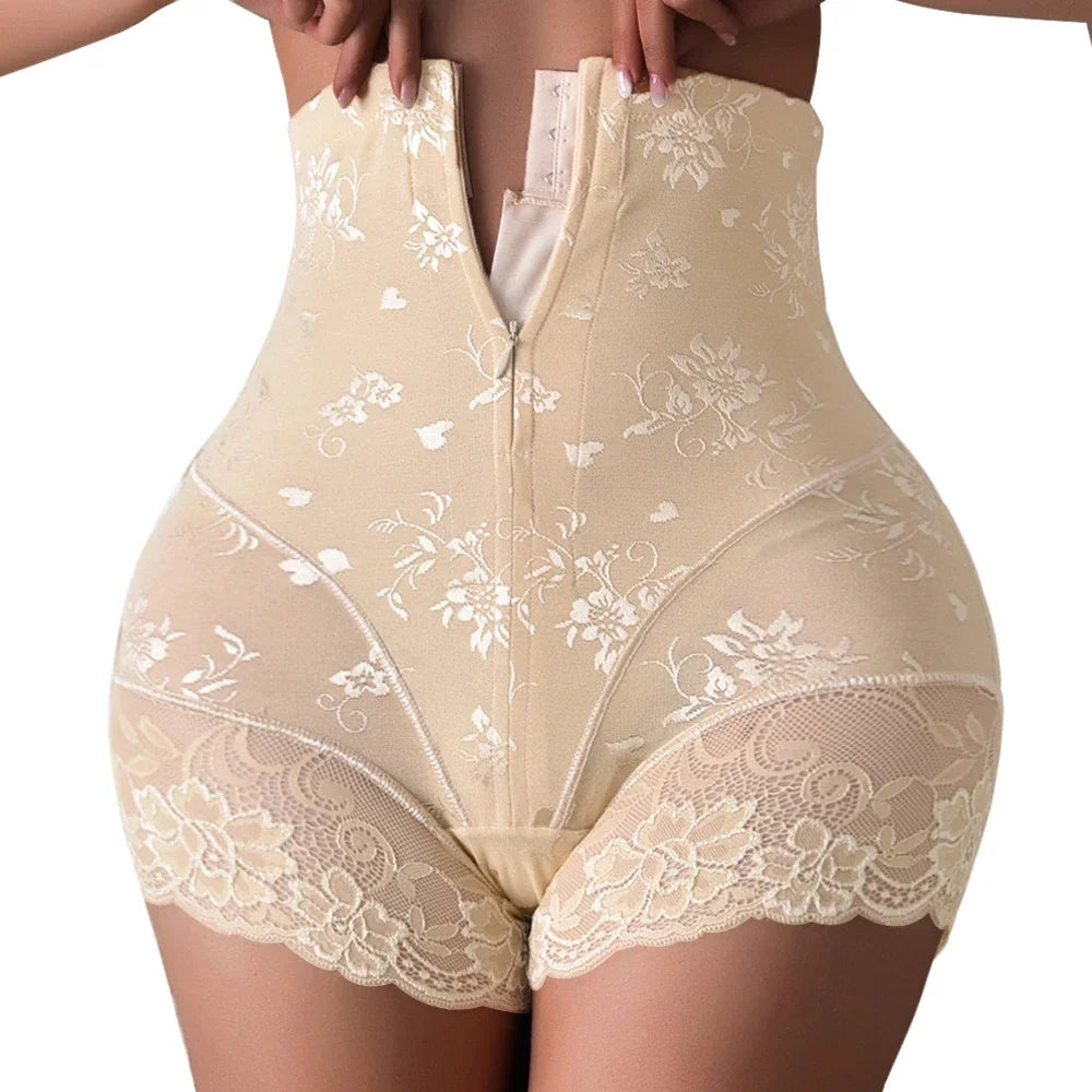 Short & Impactful   > YBFDO Women's High Waist Shaper Shorts with Front Zipper | Tummy Control Shapewear