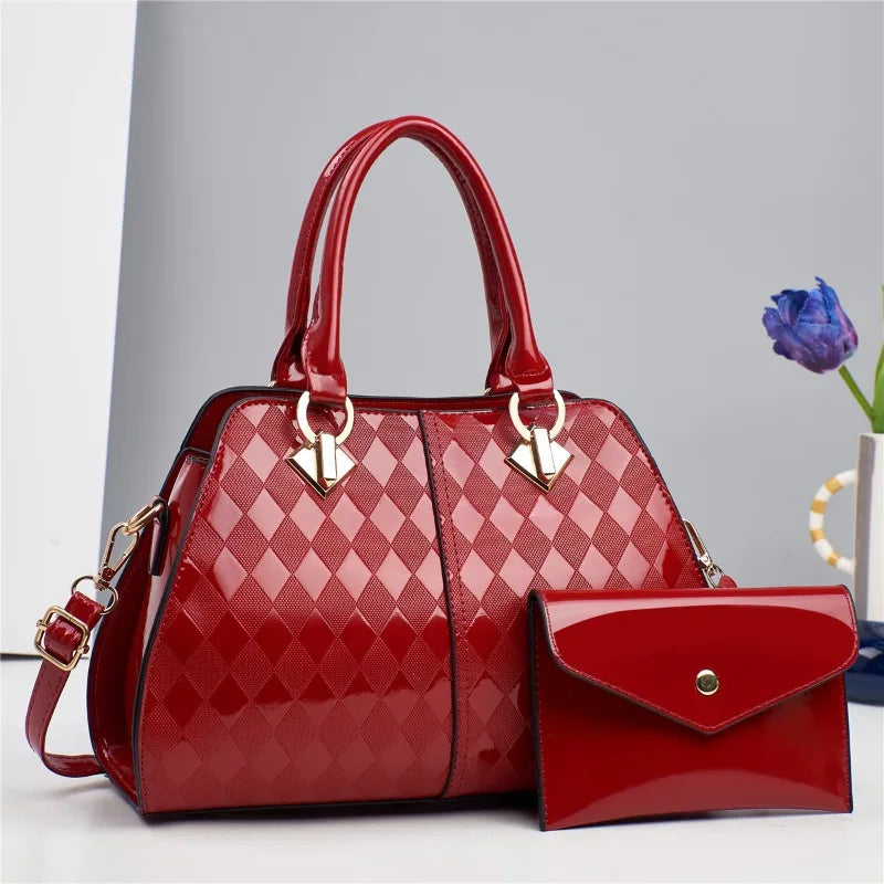 Luxury Brand Designer Women's Handbag – Large Capacity Shoulder Bag with Classic Diamond Pattern
