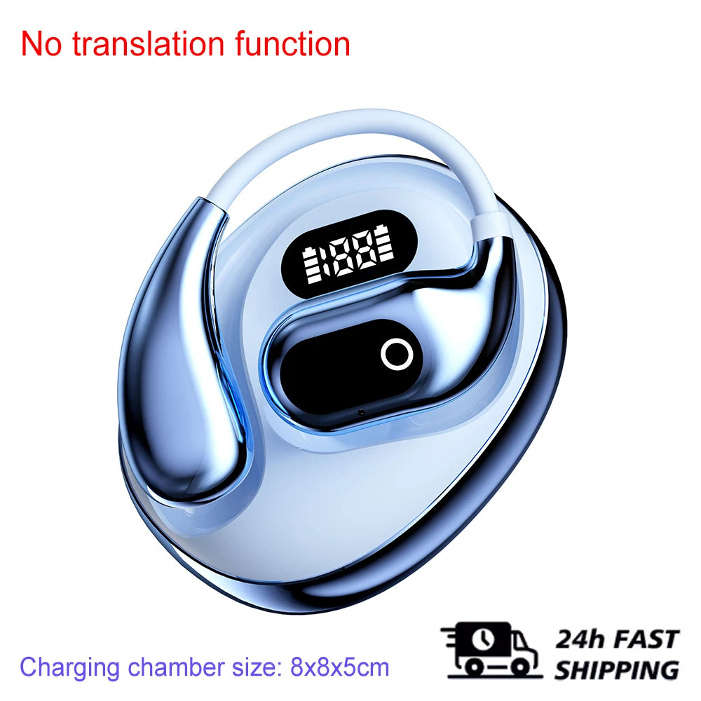 AI Two-Way Real-Time Translator Earbuds – Wireless Bluetooth 5.3 Smart Voice Headphones with 144 Languages & Accents for Travel, Business, and Global Communication