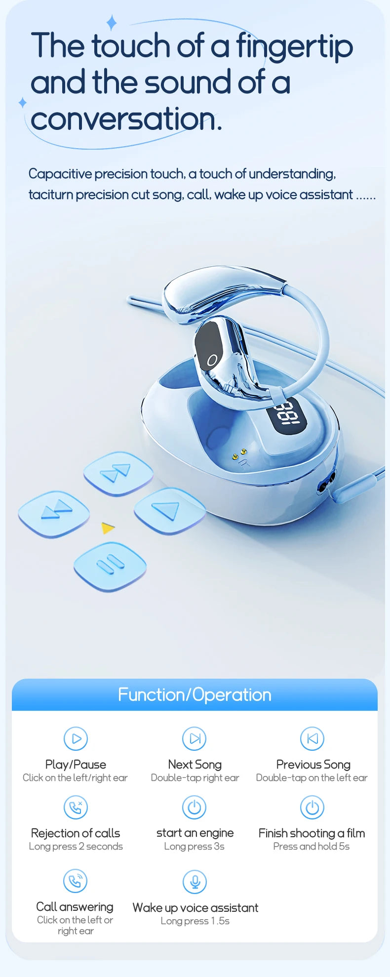 AI Two-Way Real-Time Translator Earbuds – Wireless Bluetooth 5.3 Smart Voice Headphones with 144 Languages & Accents for Travel, Business, and Global Communication