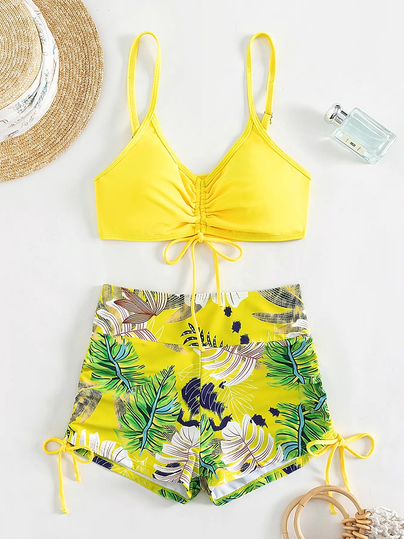 Women's 2025 Stylish Drawstring Swimsuit – High Waist Two-Piece
