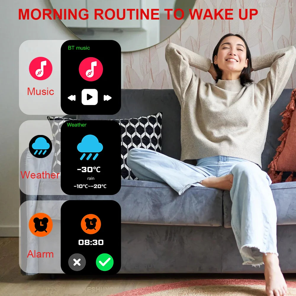 KESHUYOU H9 Pro MAX Smartwatch – 2.01" HD Display, Bluetooth Calling, Message Alerts, Sports Modes for Men and Women