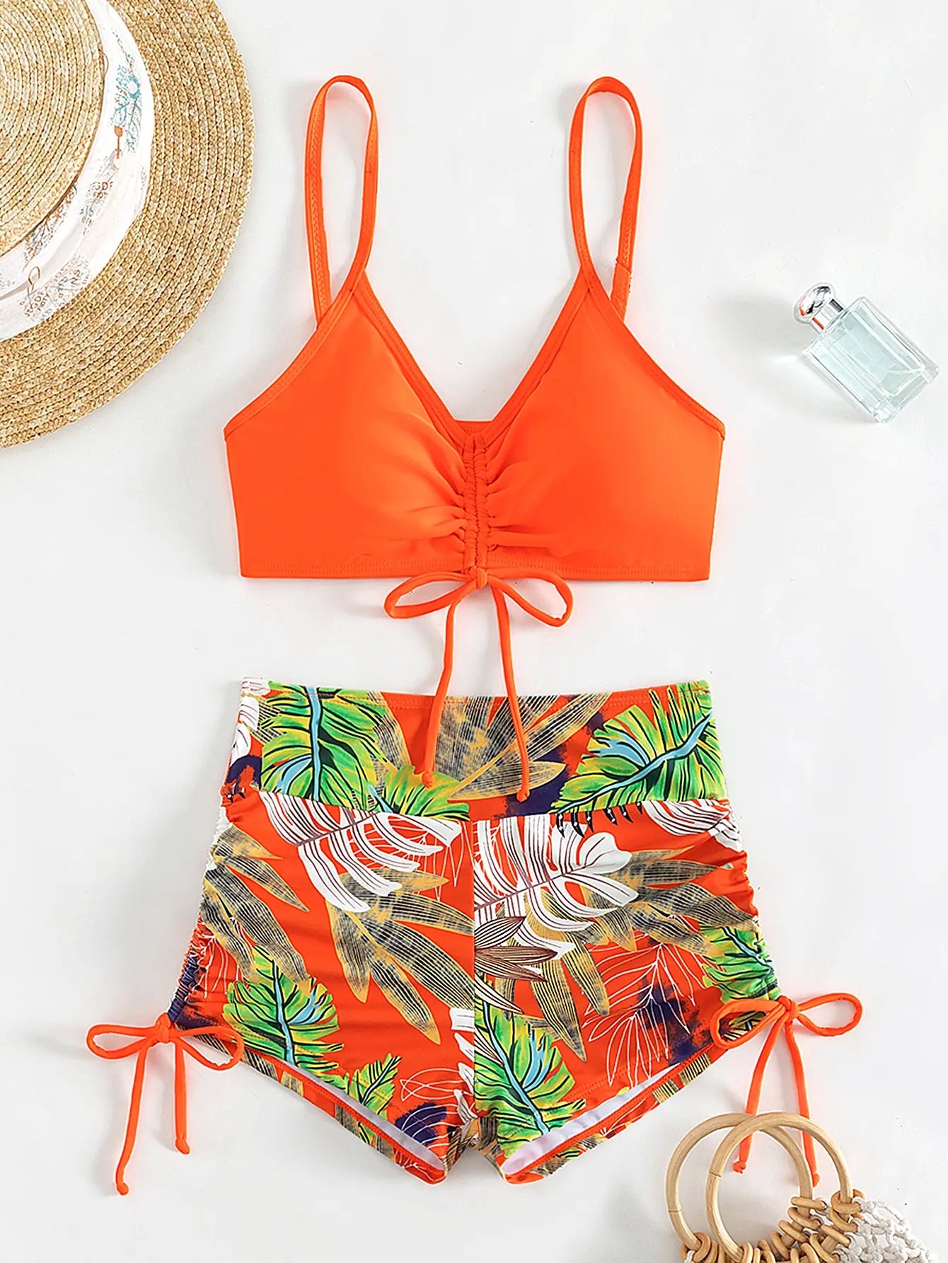 Women's 2025 Stylish Drawstring Swimsuit – High Waist Two-Piece